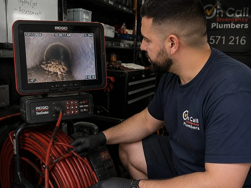CCTV drain camera inspection in Toorak